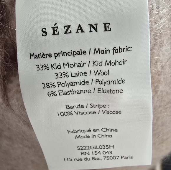 Sezane - Angelie Beige Cardigan Sweater - M - Picture 8 of 9